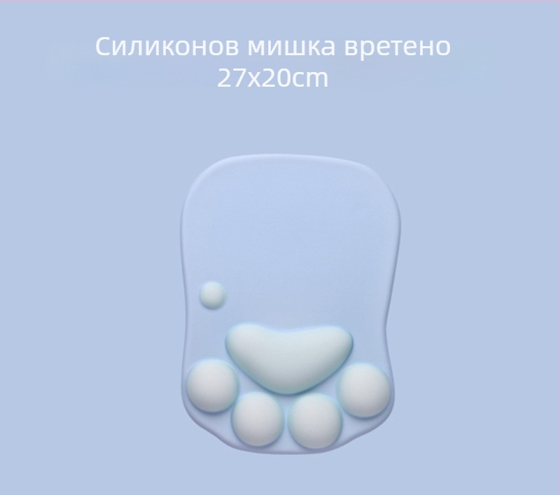 Подложка за китка с котешка лапа, от плат, едностранна, с лента за китката, модел MZ-X5S4