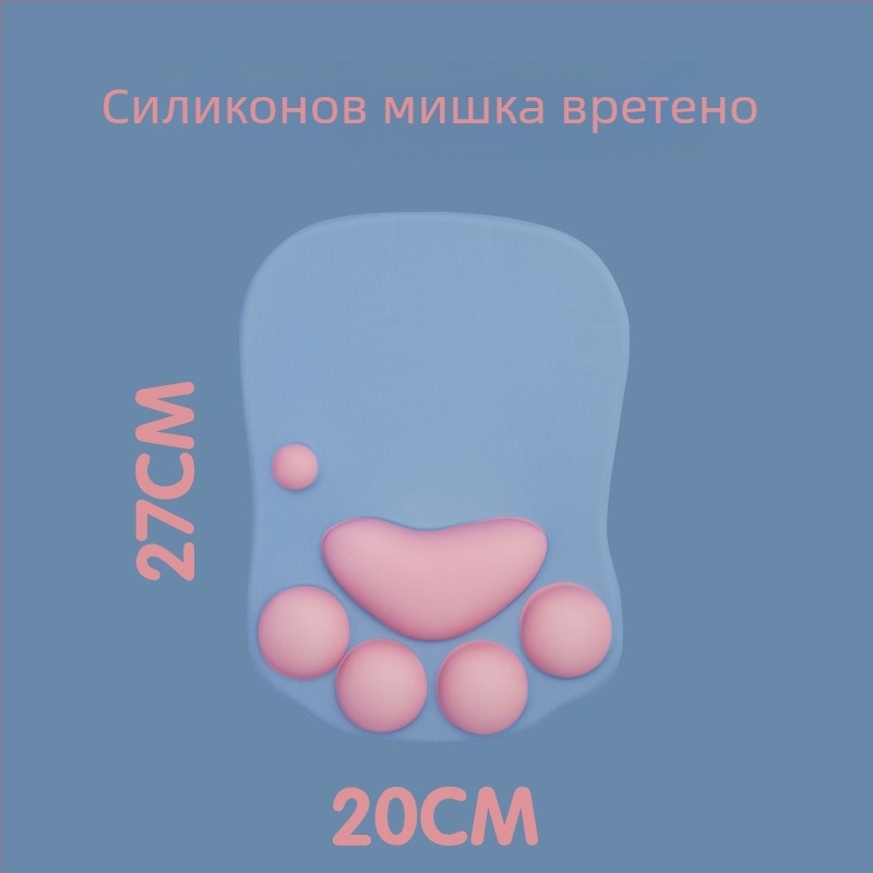 Подложка за китка с котешка лапа, от плат, едностранна, с лента за китката, модел MZ-X5S4