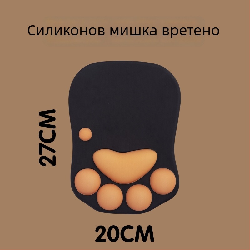 Подложка за китка с котешка лапа, от плат, едностранна, с лента за китката, модел MZ-X5S4