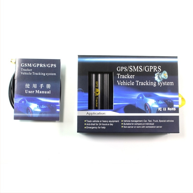 TK103A/B локатор, GPS точност 5 м, захранване 12–24V, външна антена, 2G памет, аларми: вибрация, загуба на захранване, SOS, превишена скорост, портативен автомобилен GPS локатор за охрана