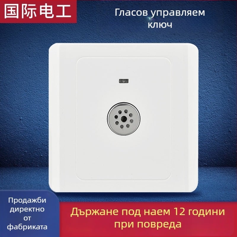 86 тип гласово управление превключвател за коридор с 60-секундно забавяне, панел за управление със звук и светлина, LED енергоспестяваща лампа, работи при напрежение до 440V, за вътрешна декорация