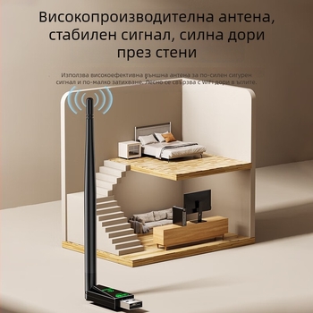 UK15 USB WiFi 6 без драйвери мрежова карта, 300 Mbps