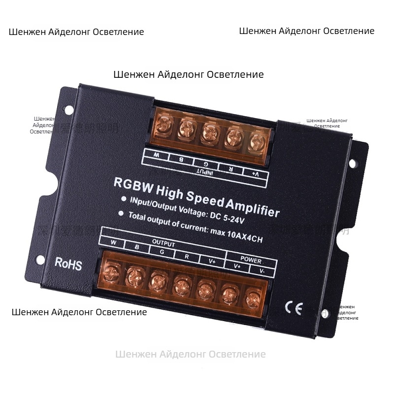 RGBWW LED лента репитер и усилвател (5-24V; Синхронизиране; PWM сигнал; Терминален интерфейс; IP20)