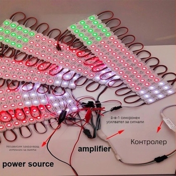 Мини синхронен фантом усилвател за сигнали, модел: Mini Signal Synchronous Phantom Amplifier, номинално напрежение: 5–24 V, тип на интерфейса: терминална линия, режим на сигнала: 3 SPI сигнала, размери: 40×12×5 мм