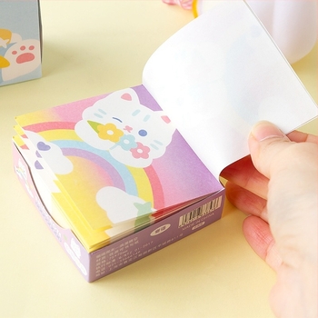 Мемо бележки с котенца, без лепило, квадратен бележник, 250 страници, за училище и офис