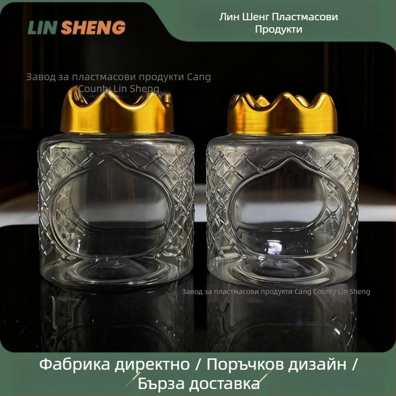 Пластмасов запечатан консервен буркан с корона капачка, PET, 400–600 ml, Blow Molding, обща опаковка