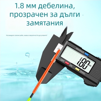 Риболовен поплавък Fisher, висока чувствителност, кристална опашка, яйцевидна форма, за леки кълвания и големи риби
