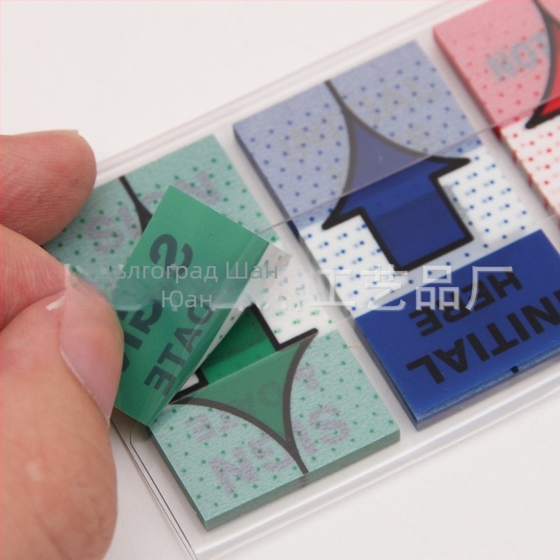 Прозрачен PET индексен етикет стикер, премахващ се флуоресцентен индикатор, INS стил за класифициране на ученици, сладък Post-it стикер, 20 листа