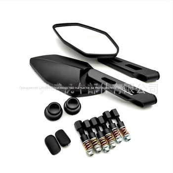 Задно огледало за скутер и мотоциклет, ABS корпус, квадратно огледало, модел JB-Mirror 123