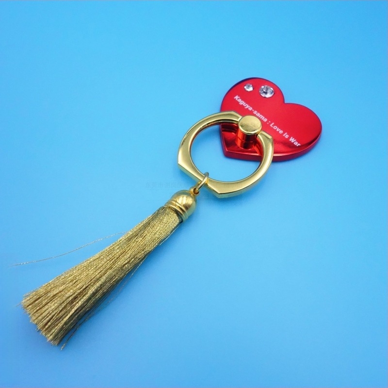 Телефонен държач за пръстен, сърцевидна форма, цинкова сплав, въртяща се универсална стойка