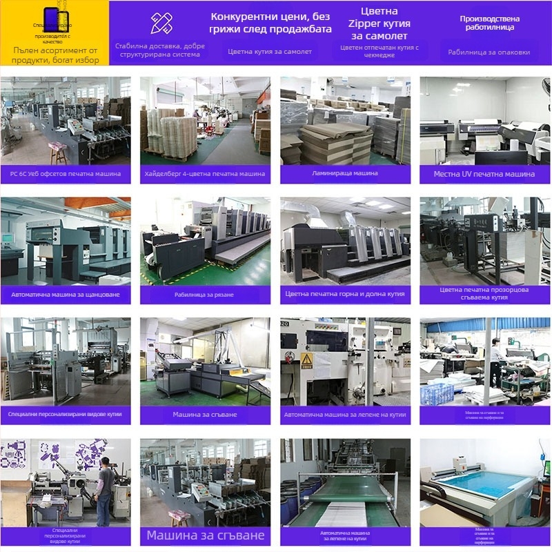 Кутия за опаковка на защитно фолио за телефон – офсетен печат, бял картон, 350 gsm, кутия тип самолетоносец, Blue Dot марка