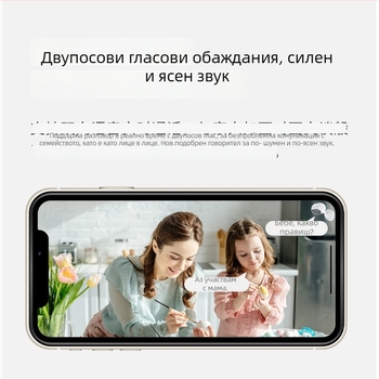 Безжична вътрешна камера, 1080P HD, WiFi, 32GB памет, алармени известия, модел A4