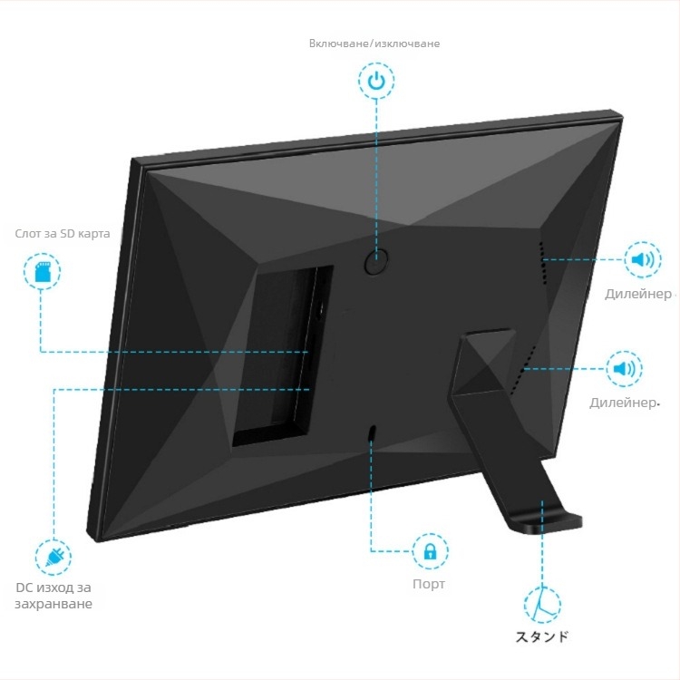 Frameo облачна фоторамка за снимки, WiFi, 16 GB памет, поддръжка на TF карта, HD IPS сензорен екран