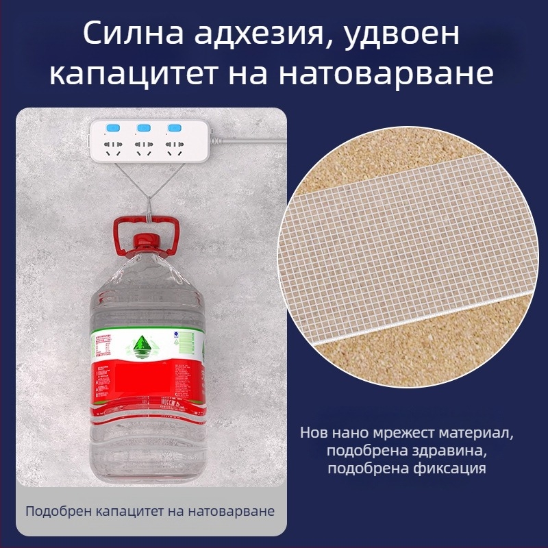 Прозрачна мрежеста нано двустранна лента за закрепване на снимки и плакати върху стени — силна, без остатък