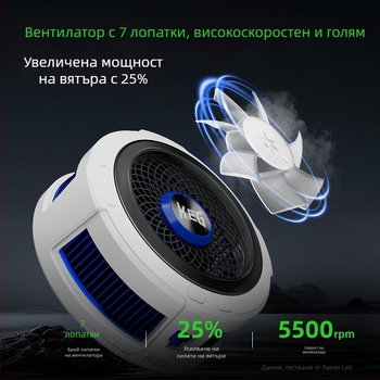 Телефонен охладител B2, 20W, магнитна задна щипка, Type-C, алуминиева сплав + ABS