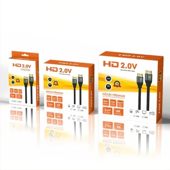 HDMI 2.0 висококачествен кабел за 4K60, сплавен проводник, позлатено покритие, дължина 1,5–30 м