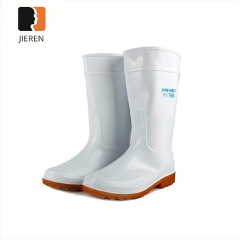 Jayren PVC санитарно-защитни ботуши, неплъзгащи се, масло- и киселинно-основно устойчиви, вътрешен слой бързосъхнещи синтетични влакна; подходящи за химическо строителство и преработка на храни