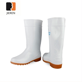 Jayren PVC санитарно-защитни ботуши, неплъзгащи се, масло- и киселинно-основно устойчиви, вътрешен слой бързосъхнещи синтетични влакна; подходящи за химическо строителство и преработка на храни