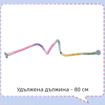 Играчка за папагали от памучно въже за катерене с въртяща се стълба – дъвчаща играчка за възрастни птици
