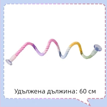 Играчка за папагали от памучно въже за катерене с въртяща се стълба – дъвчаща играчка за възрастни птици