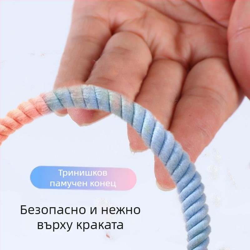 Папагалска катереща въжена кацалка от памук, въртяща се конструкция, със стойка и люлеещ прът