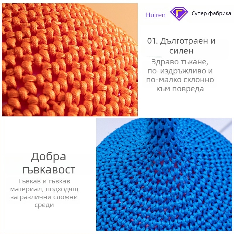 Въжена мрежеста люлка с висяща топка — външна детска площадка, сенсорна интеграция и физическо развитие