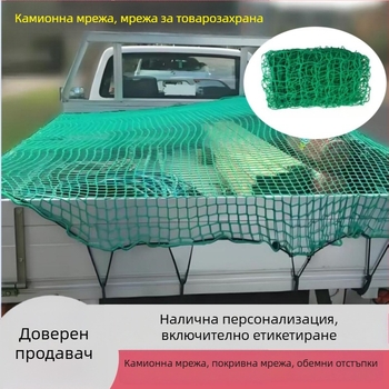 Shuanghe полиехиленова защитна мрежа против падане – покривна мрежа за камиони и контейнери, без възли
