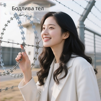 Галванизирана двойно усукана барбована телена мрежа за защита от катерене и кражби, марка Senzhi, якост на опън 1000