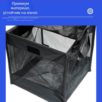 Мрежеста кошница за съхранение – прозрачен мрежест дизайн, лека и преносима; произход: Джянгсу; марка: Booker; предназначение: отпадъци против птици