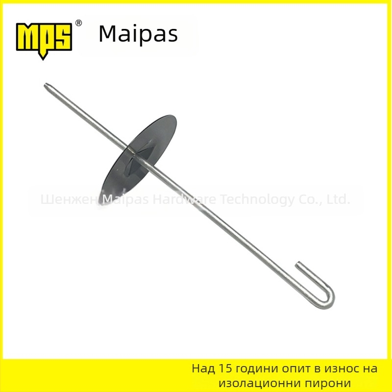 J-образен клип за изолационен пирон, от неръждаема стомана и алуминий, за мрежа против птици на слънчеви панели, термична проводимост 0.035, температура на употреба 500