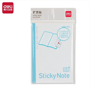 Deli сгъваема разширителна лепенка за тетрадка с хоризонтална решетка, 400 листа в опаковка