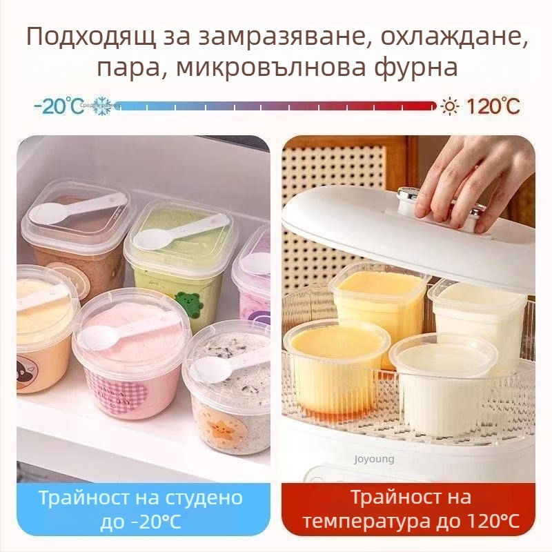 Еднократна пластмасова чашка за пудинг, термоустойчива, подходяща за желета, йогурт и мус, без капачка