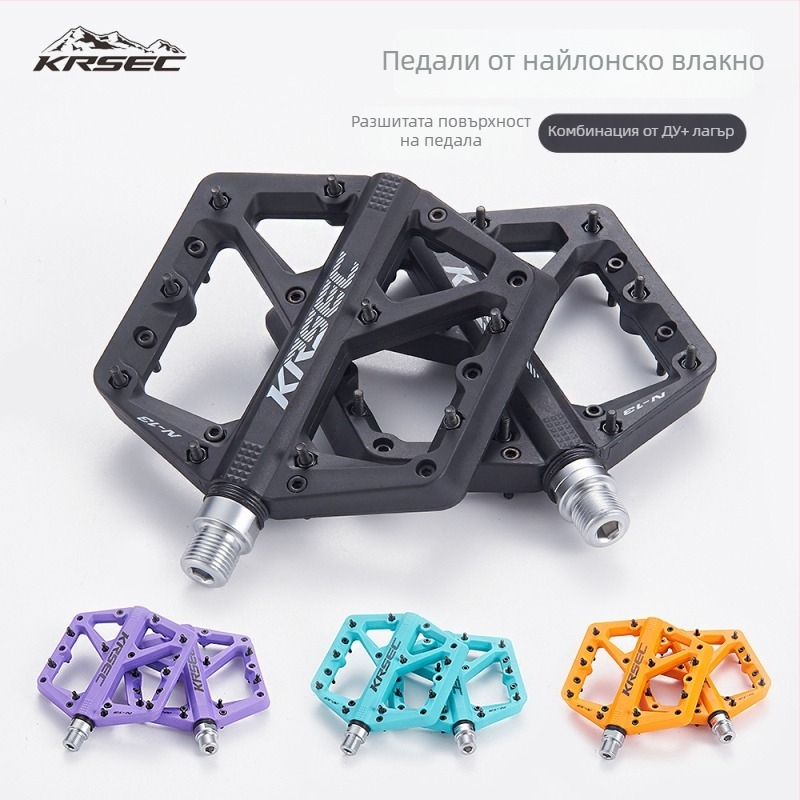 Педал за планински велосипед – корпус от нейлонови влакна, ос от въглеродна стомана, антихлъзгащ, модел N-13