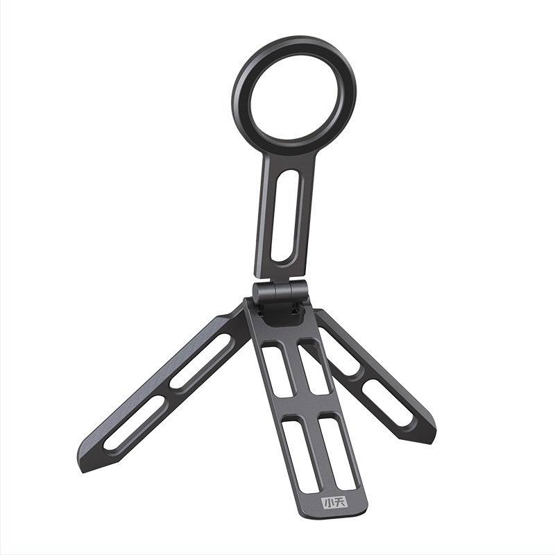 Магнитен държател за мобилен телефон от алуминиева сплав, универсален, сгъваем, със трипод за излъчване на живо