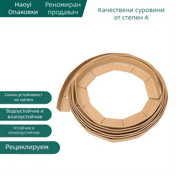 Ъглов предпазител от крафт хартия за мебели — обвиващ ъгъл защитник; материал: крафт хартия; вид: обвиващ ъглов защитник; персонализация: да; печат на лого: да