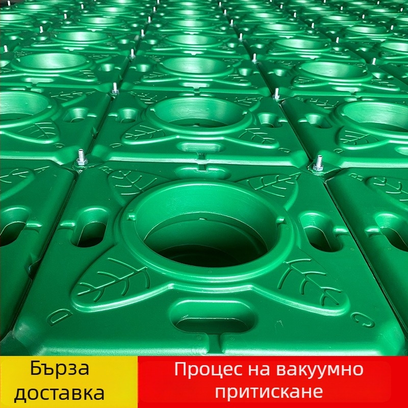 Плаваща градинска платформа за водно засаждане, квадратна форма, PE материал, за отглеждане на зеленчуци.