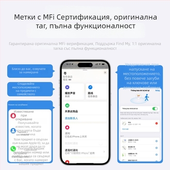 Hey tag тракер против загуба за iOS, батерия 230mAh, тегло 22,5 g, подходящ за хора, предмети и домашни любимци