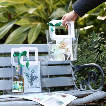 Yize Прозрачна PVC чанта, двойно-слойна 60 Silk, Универсална торба за подаръци и козметика