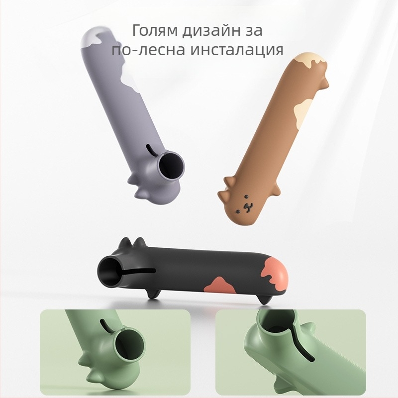 Силиконов протектор за дръжка на врата за спалня и баня, безшумен, антиударен, удебелен подложник за стена