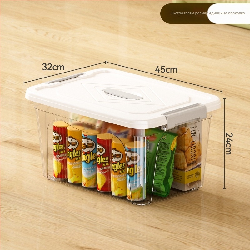 Пластмасова кутия за съхранение за дома – PP материал, капацитет 10–20 л, колела, ръчно пренасяне, капак със щракване