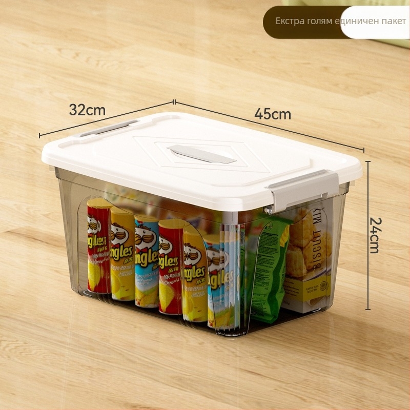 Пластмасова кутия за съхранение за дома – PP материал, капацитет 10–20 л, колела, ръчно пренасяне, капак със щракване