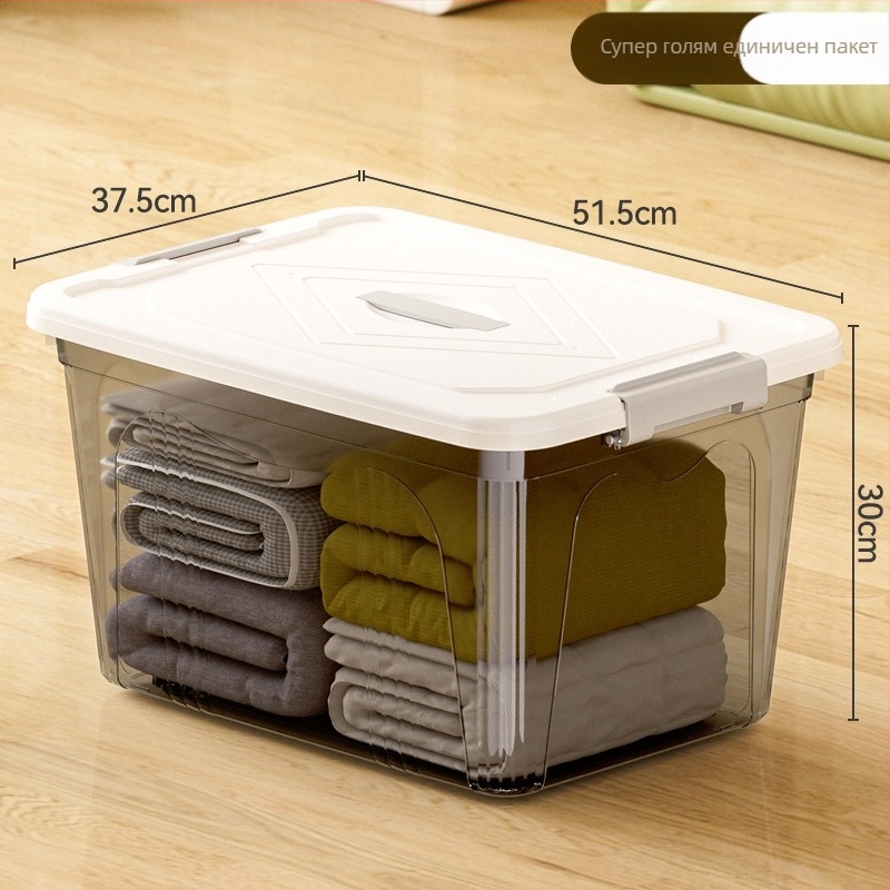 Пластмасова кутия за съхранение за дома – PP материал, капацитет 10–20 л, колела, ръчно пренасяне, капак със щракване