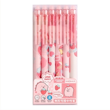 Перо за писане с cartoon дизайн, изтриваемо, механизъм на натискане, пластмасов корпус, ST връх, ST глава, опаковано в кутия