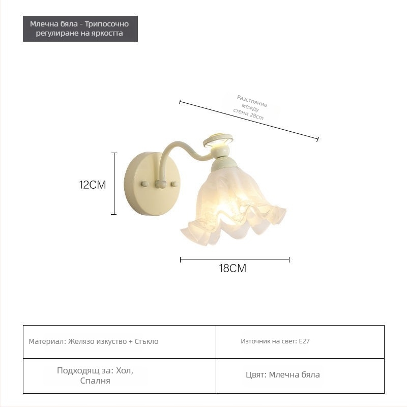 Френски стил винтидж полилей със флорално матово кристално стъкло, LED, железен корпус, SGS сертифициран, напрежение ≤36V, обхват 10–15 м²