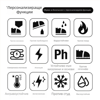 Spring River Cy010 Мъжки високи обувки за работа от пълнозърнеста кожа с защита при въздействие за студено време в нефтодобивната индустрия