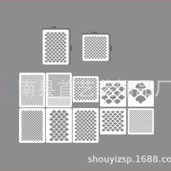 Шаблони за русалкови люспи, 3-частен комплект, PET, ръчна изработка, модерен минимализъм