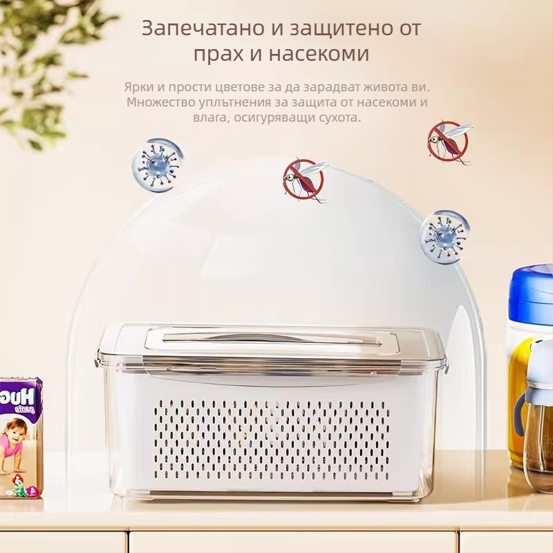 Кутия за съхранение на помпа за кърмене за майки на път, преносим органайзер за бутилки, прахоустойчив и дренажен дизайн, квадратна форма