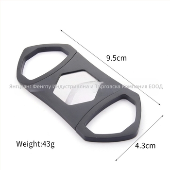 Неръждаеми ножици за пури с двойно острие и шестостенен дизайн, персонализируеми