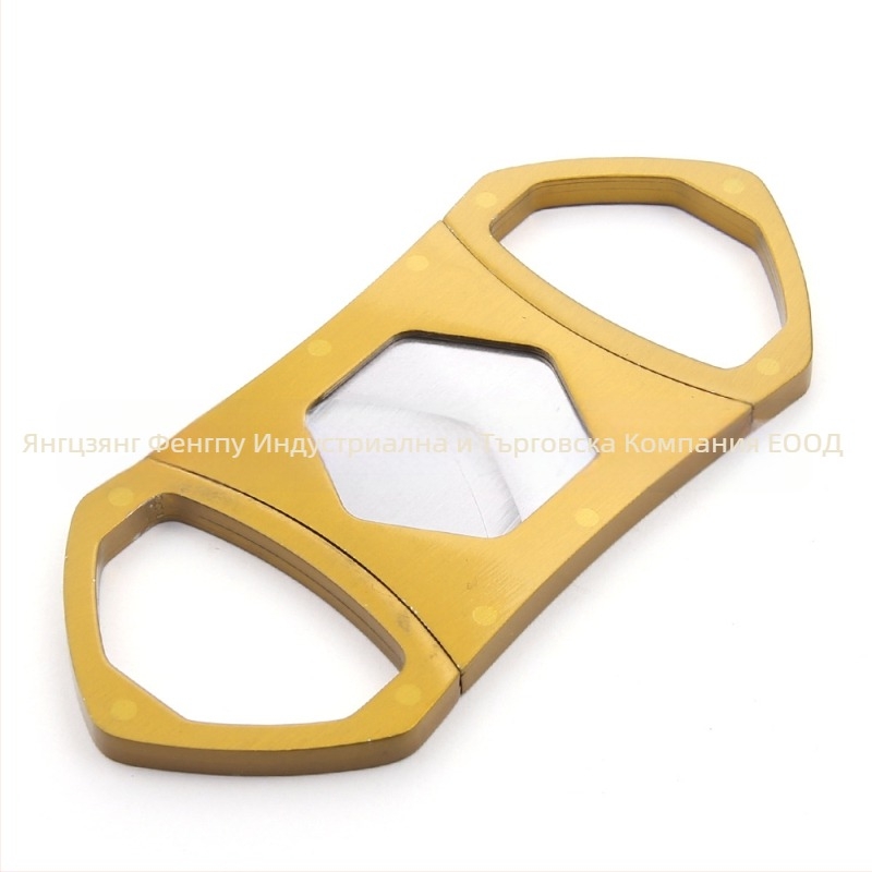 Неръждаеми ножици за пури с двойно острие и шестостенен дизайн, персонализируеми