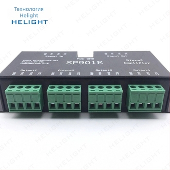 SP901E LED лента контролер със SPI сигнал и терминален интерфейс, 5–24V, IP20